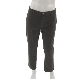 Masons Mens Brown Plaid Cotton Straight Trousers Button Closure Size 32
